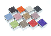 Load image into Gallery viewer, Purple Amethyst (Light) Crystals | Pill Case, Pill Box or Pill Container (2 Slots Square)
