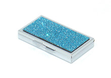 Load image into Gallery viewer, Aquamarine Dark Crystals | Pill Case, Pill Box or Pill Container (3 Slots Rectangular) - Rangsee by MJ
