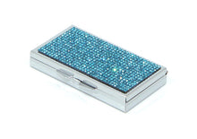 Load image into Gallery viewer, Aquamarine Light Crystals | Pill Case, Pill Box or Pill Container (3 Slots Rectangular) - Rangsee by MJ
