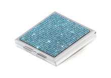 Load image into Gallery viewer, Aquamarine Dark Crystals | Pill Case, Pill Box or Pill Container (4 Slots Square) - Rangsee by MJ
