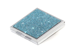 Aquamarine Light Crystals | Pill Case, Pill Box or Pill Container (4 Slots Square) - Rangsee by MJ