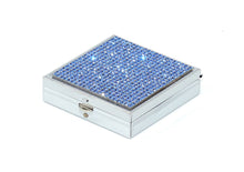 Load image into Gallery viewer, Royal Blue Crystals | Pill Case, Pill Box or Pill Container (2 Slots Square)
