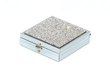 Load image into Gallery viewer, Gold Topaz Crystals | Pill Case, Pill Box or Pill Container (2 Slots Square)
