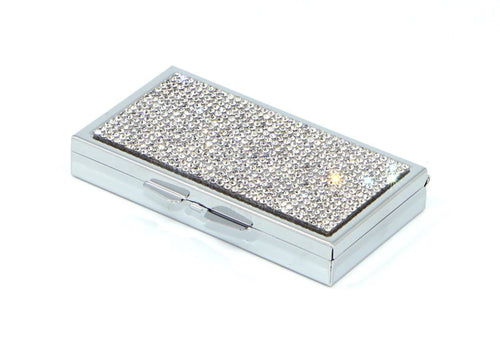 Clear Diamond Crystals | Pill Case, Pill Box or Pill Container (3 Slots Rectangular)