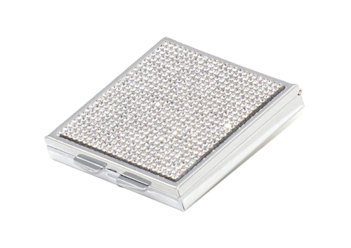 Clear Diamond Crystals | Pill Case, Pill Box or Pill Container (4 Slots Square)