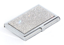 Cargar imagen en el visor de la galería, Aquamarine Dark Crystals | Stainless Steel Type Card Holder or Business Card Case - Rangsee by MJ
