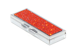 Coral (Orange Type) Crystals | Pill Case, Pill Box or Pill Container (6 Slots Rectangular)