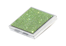 Load image into Gallery viewer, Green Peridot Crystals | Pill Case, Pill Box or Pill Container (4 Slots Square)
