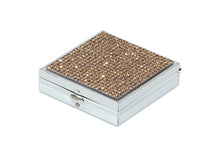 Load image into Gallery viewer, Purple Amethyst (Light) Crystals | Pill Case, Pill Box or Pill Container (2 Slots Square)
