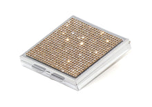 Load image into Gallery viewer, Rose Gold Crystals | Pill Case, Pill Box or Pill Container (4 Slots Square)
