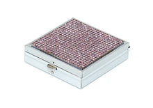 Load image into Gallery viewer, Purple Amethyst (Dark) Crystals | Pill Case, Pill Box or Pill Container (2 Slots Square)
