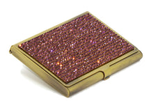 Load image into Gallery viewer, Rose Gold Crystals | Brass Type Card Holder or Business Card Case
