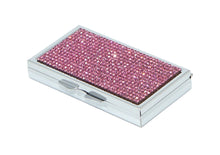 Load image into Gallery viewer, Rose Gold Crystals | Pill Case, Pill Box or Pill Container (3 Slots Rectangular)
