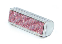 Load image into Gallery viewer, Red Siam Crystals | Big (Round Bottom) Lipstick Box or Lipstick Case with Mirror

