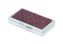 Load image into Gallery viewer, Aquamarine Dark Crystals | Pill Case, Pill Box or Pill Container (7 Slots Rectangular)
