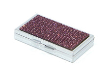 Load image into Gallery viewer, Purple Amethyst (Light) Crystals | Pill Case, Pill Box or Pill Container (7 Slots Rectangular)
