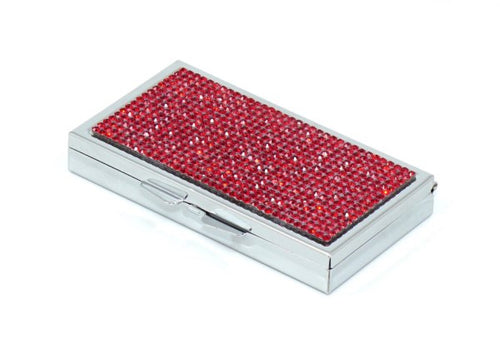 Red Siam Crystals | Pill Case, Pill Box or Pill Container (7 Slots Rectangular)