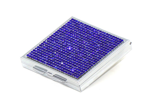 Royal Blue Crystals | Pill Case, Pill Box or Pill Container (4 Slots Square) - Rangsee by MJ
