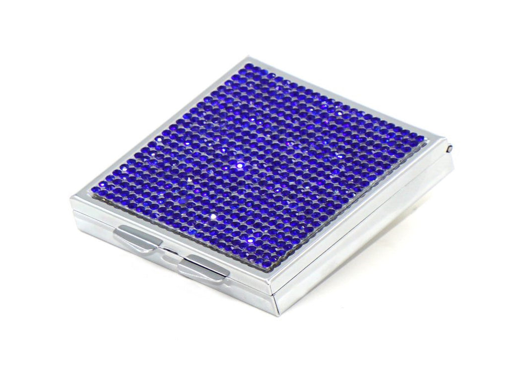 Royal Blue Crystals | Pill Case, Pill Box or Pill Container (4 Slots Square)
