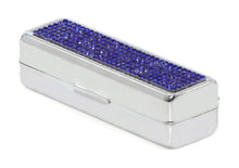 Load image into Gallery viewer, Black Diamond Crystals | Small (Flat Bottom) Lipstick Box or Lipstick Case with Mirror
