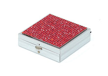 Load image into Gallery viewer, Red Siam Crystals | Pill Case, Pill Box or Pill Container (2 Slots Square)
