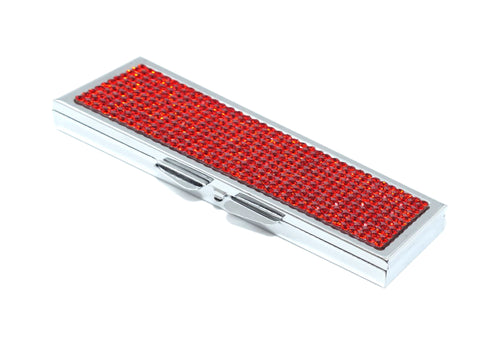 Red Siam Crystals | Pill Case, Pill Box or Pill Container (6 Slots Rectangular)