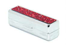 Load image into Gallery viewer, Clear Diamond Crystals | Small (Flat Bottom) Lipstick Box or Lipstick Case with Mirror
