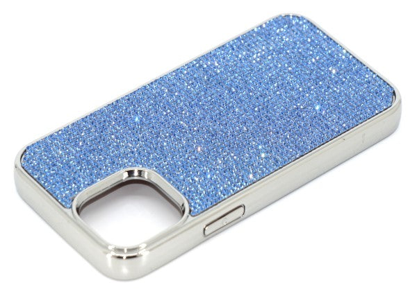 Blue Sapphire Crystals | iPhone 12 Pro Max Chrome TPU/PC Case