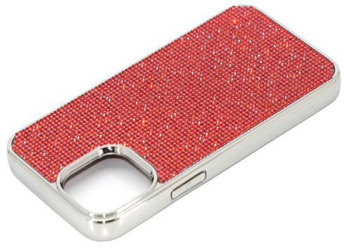 Red Siam Crystals | iPhone 12 Pro Max Chrome TPU/PC Case