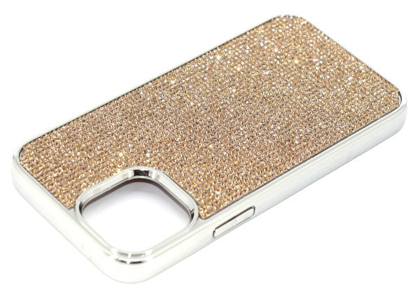 Cristales de topacio dorado | Funda cromada de TPU/PC para iPhone 13 Pro