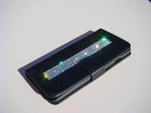 Cargar imagen en el visor de la galería, Aquamarine Light Crystals | Black Wallet Case (iPhone 7 Plus &amp; iPhone 8 Plus) - Rangsee by MJ
